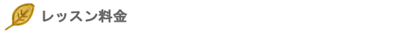 レッスン料金